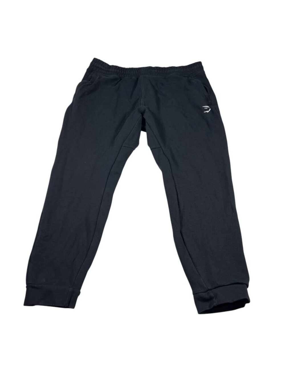 Gymshark Mens Black Sweatpants Joggers Size 2XL Tapered Drawstrings Gym Workout
